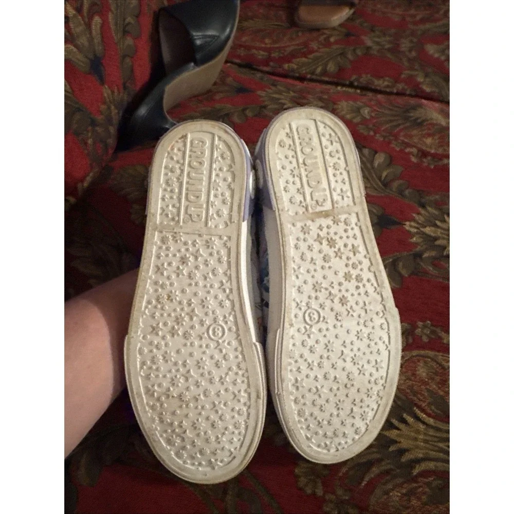 Pokemon slip on Shoes Teens Size 3 Purple white Anime Ground Up